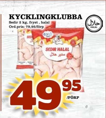 Supergrossen Kycklingklubba erbjuda