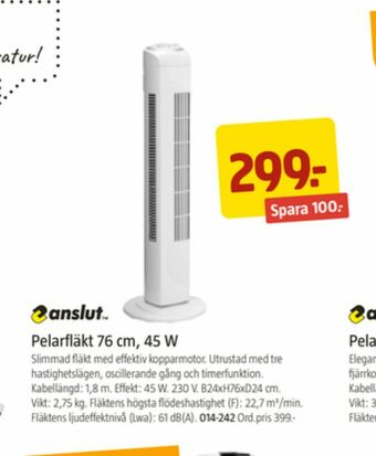 Jula Anslut Golvfläkt erbjuda