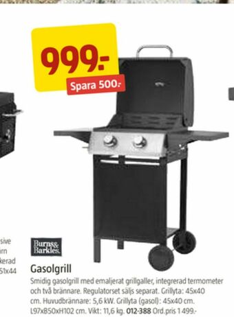 Jula Burns & Barkles Gasolgrill erbjuda