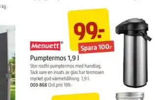 Jula Menuett Termos erbjuda