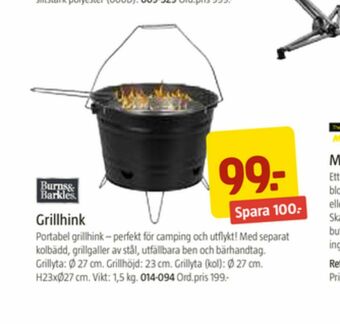 Jula Burns & Barkles Grill erbjuda