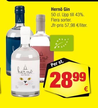 Calle Hernö gin erbjuda