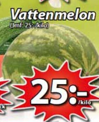 Extra Mjällby Stormarknad Vattenmelon erbjuda