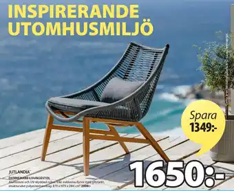 JYSK Jutlandia Dannemare Loungestol 70x79x84 cm erbjuda