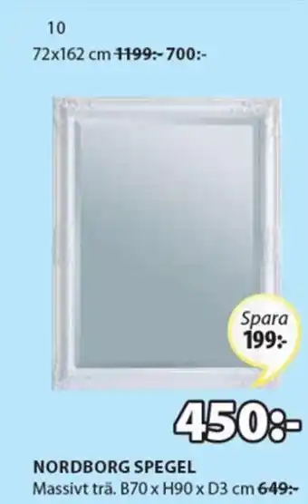 JYSK Nordborg Spegel 70x90x3 cm erbjuda