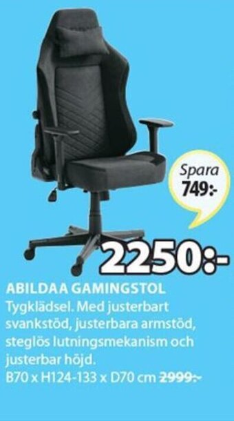 JYSK Abildaa Gamingstol erbjuda