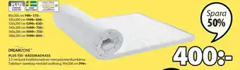 JYSK Dreamzone Plus T50 - Bäddmadrass 90x200 cm erbjuda