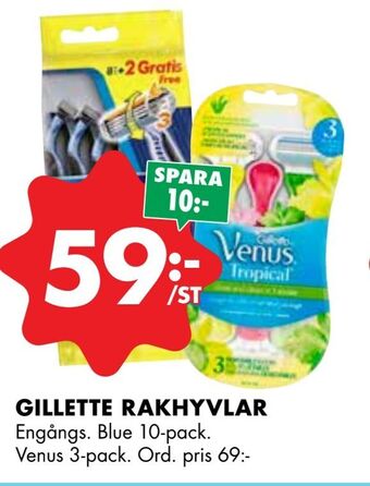 ÖoB Gillette rakhyvlar erbjuda