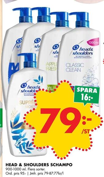 ÖoB Head & shoulders schampo erbjuda