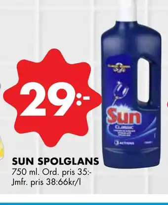 Sun spolglans