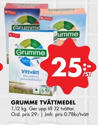 ÖoB Grumme tvättmedel erbjuda