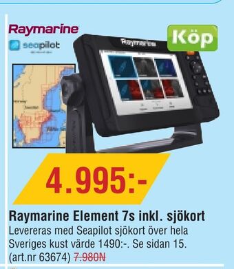 Erlandsons Brygga Raymarine Element 7s inkl. sjökort erbjuda