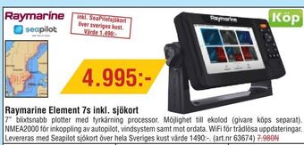 Erlandsons Brygga Raymarine Element 7s inkl. sjökort erbjuda