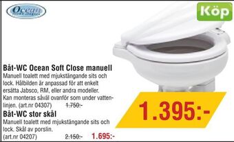 Erlandsons Brygga Båt-WC Ocean Soft Close manuell erbjuda