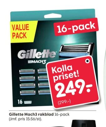 Rusta Mach3 rakblad erbjuda