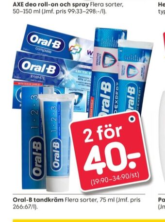 Rusta Oral-b tandkräm erbjuda