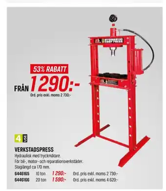 Swedol 4 use verkstadspress erbjuda