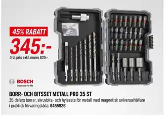 Tools Bosch borrset erbjuda