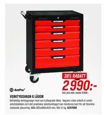 Tools Ampro verktygsvagn erbjuda
