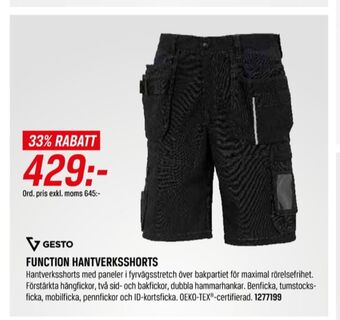 Tools Gesto arbetsshorts erbjuda