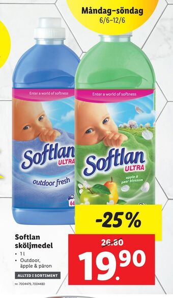 Lidl Softlan sköljmedel erbjuda