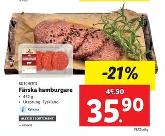 Lidl Färska hamburgare erbjuda