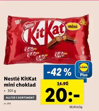 Lidl Nestlé KitKat mini choklad erbjuda