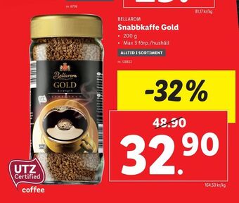 Lidl Snabbkaffe Gold erbjuda