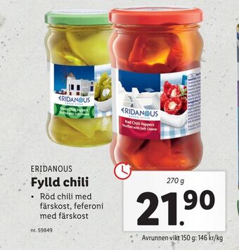 Lidl Fylld chili erbjuda