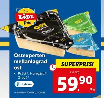 Lidl Ostexperten mellanlagrad ost erbjuda
