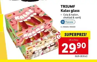 Lidl TRIUMF Kalas glass erbjuda