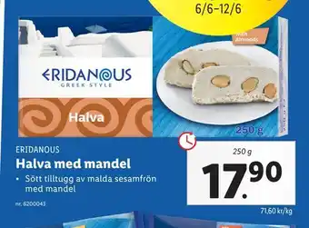 Lidl Halva med mandel erbjuda