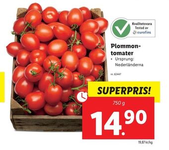 Lidl Plommon tomater erbjuda