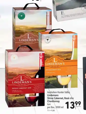 Lindeman's Shiraz Cabernet, Rose elle Chardonnay 3000ml