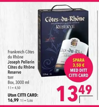 Joseph Pellerin Cotes du Rhone Reserve 3000ml