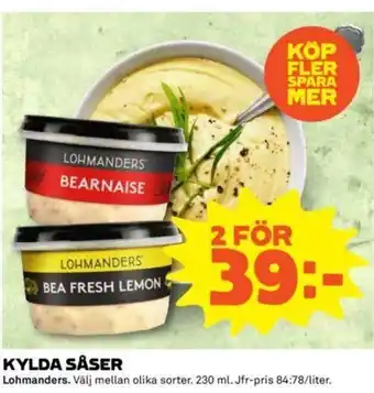 Kylda Såser 2x230ml