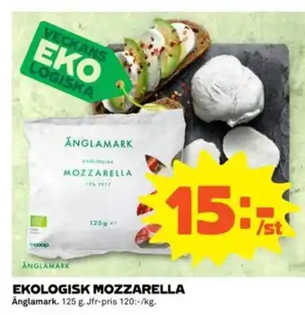 Ekologisk Mozzarella 125g