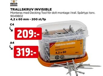 Jem&Fix Trallskruv invisible erbjuda