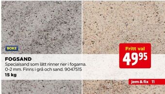 Jem&Fix Fogsand erbjuda