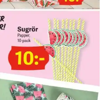 DollarStore Sugrör 10-pack erbjuda