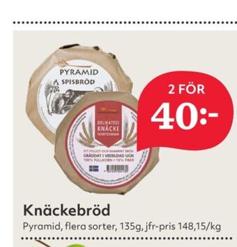 Hemköp Pyramidbröd knäckebröd erbjuda