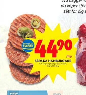 ICA Kvantum Ica hamburgare erbjuda
