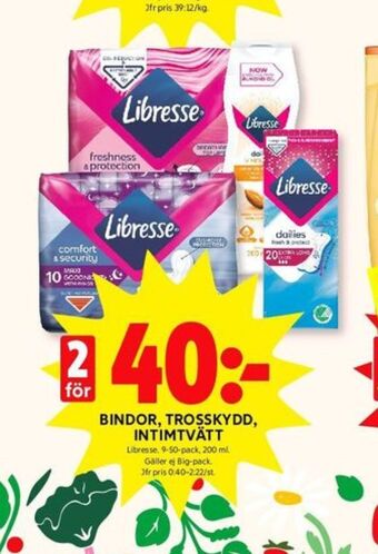 ICA Kvantum Libresse bindor erbjuda