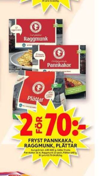 ICA Maxi Kungsörnen pannkakor erbjuda