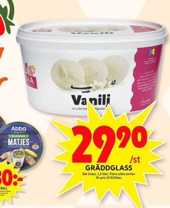 ICA Maxi Sia gräddglass erbjuda