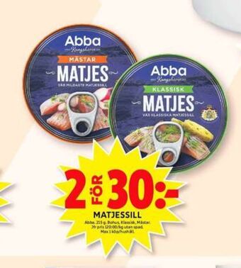 ICA Maxi Abba matjessill erbjuda