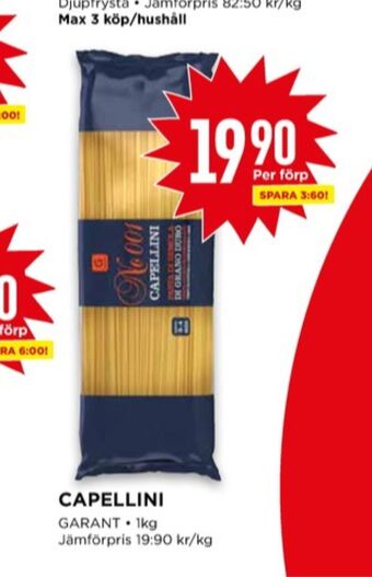 Willys Garant spaghetti erbjuda