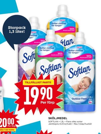 Willys Softlan sköljmedel erbjuda