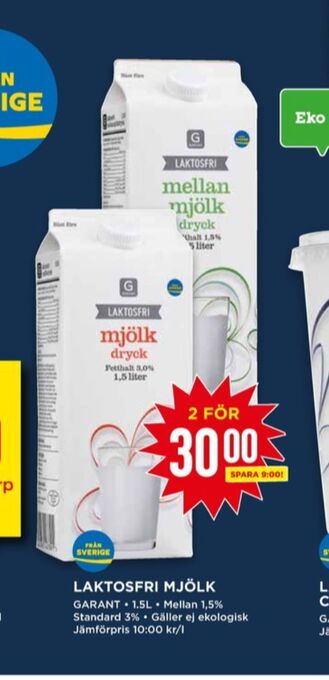 Willys Garant mellanmjölk erbjuda
