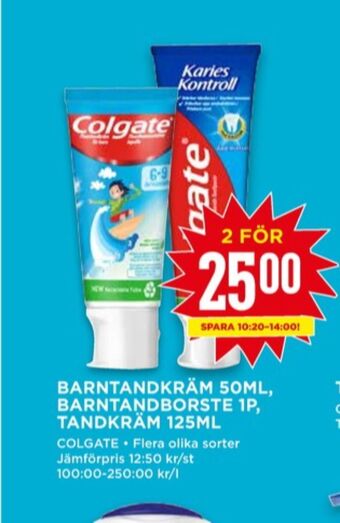 Willys Colgate tandkräm erbjuda